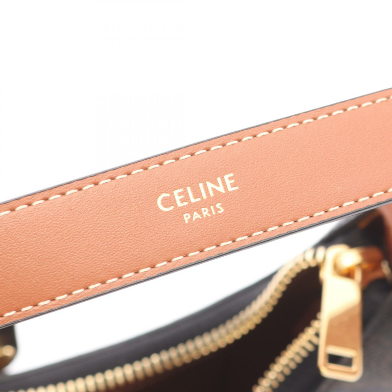 CELINE AVA Triomphe 中型單背包 114492BZJ.04LU 帆布皮革 二手-3