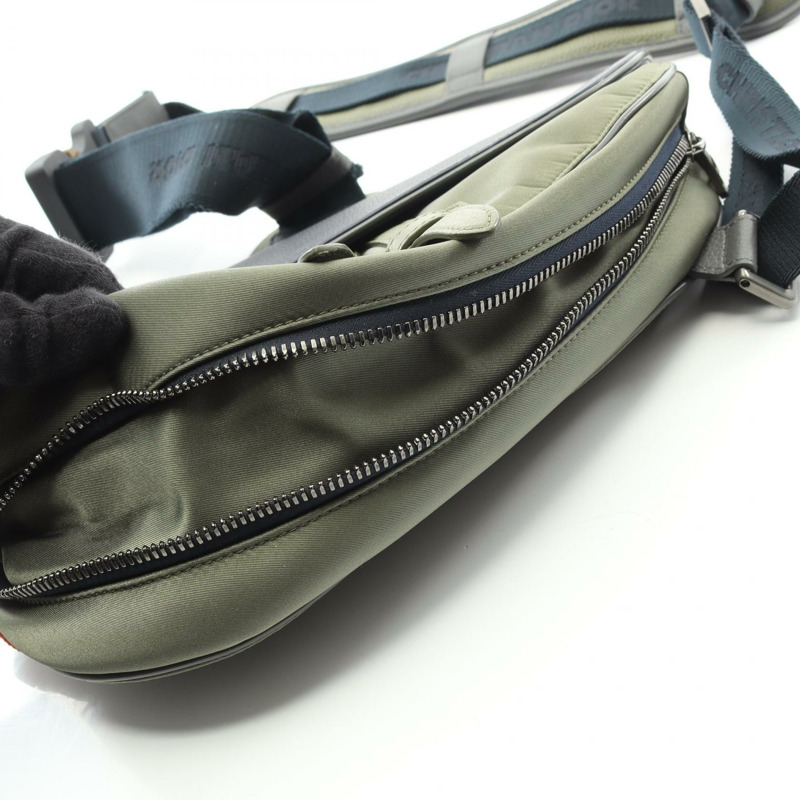 Christian Dior Sacai 馬鞍腰包 尼龍皮革 卡其色 海軍藍 橘色-7