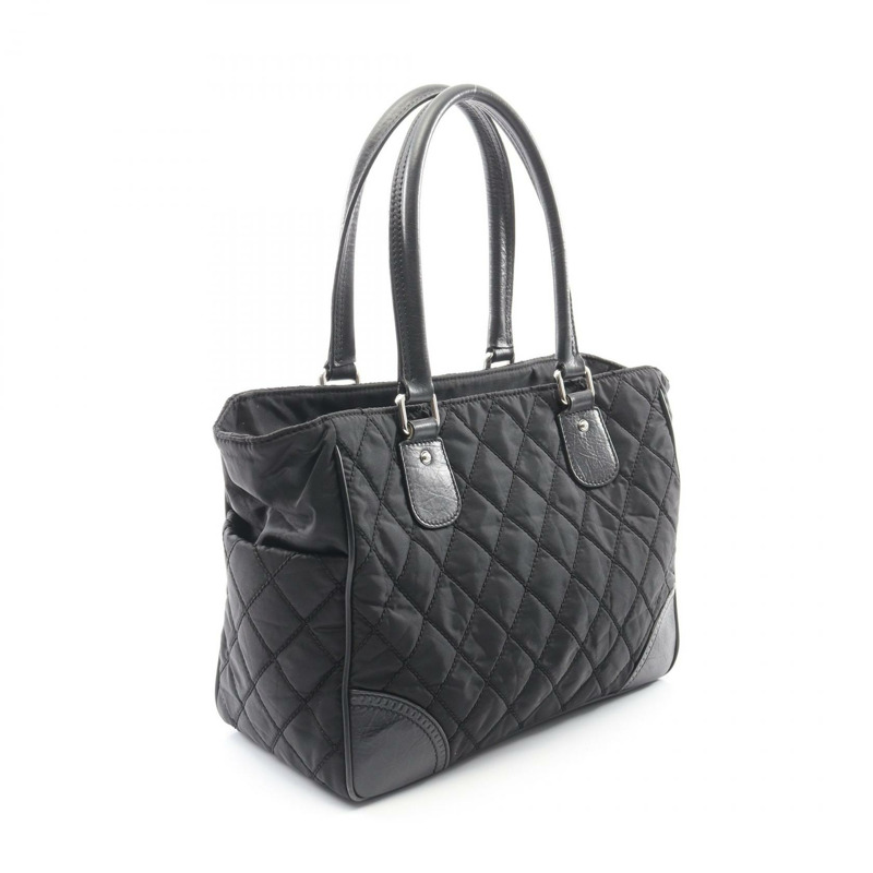 香奈兒巴黎紐約系列托特包 A33100 尼龍皮革 黑色 SHW 二手 CC-1