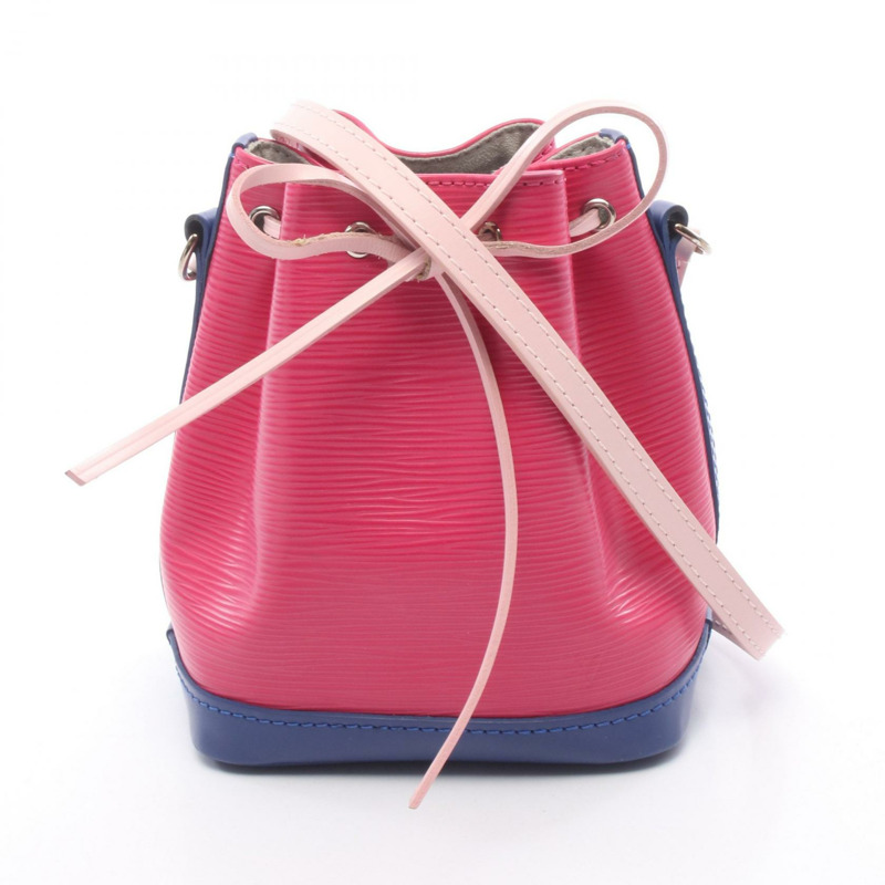 路易威登 Nano Noe 單肩包 M42502 Epi 皮革 粉紅色/藍色 二手 女士 LV-0