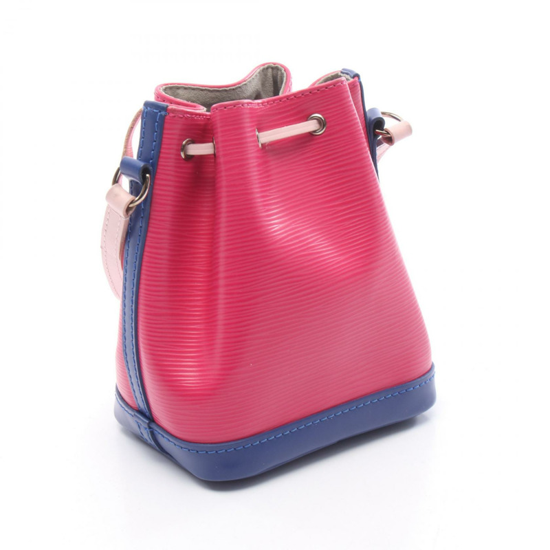路易威登 Nano Noe 單肩包 M42502 Epi 皮革 粉紅色/藍色 二手 女士 LV-1