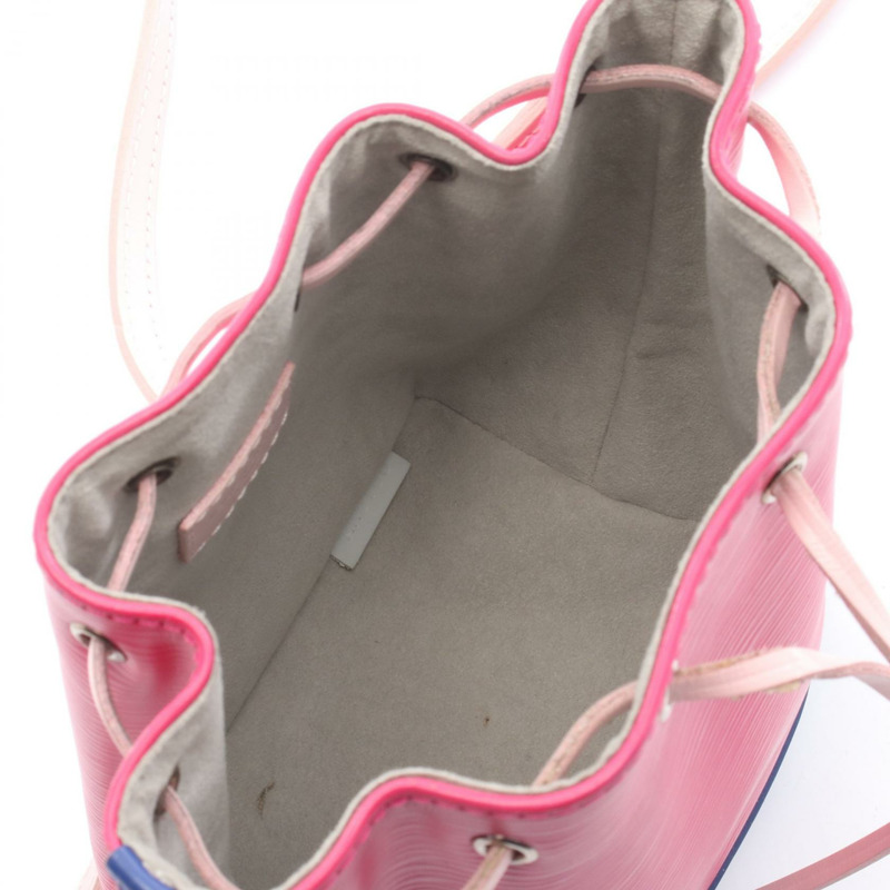 路易威登 Nano Noe 單肩包 M42502 Epi 皮革 粉紅色/藍色 二手 女士 LV-2