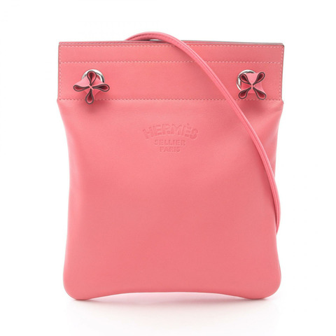愛馬仕 Sac Aline 迷你肩斜背包 D Swift 皮革 玫瑰杜鵑色 二手