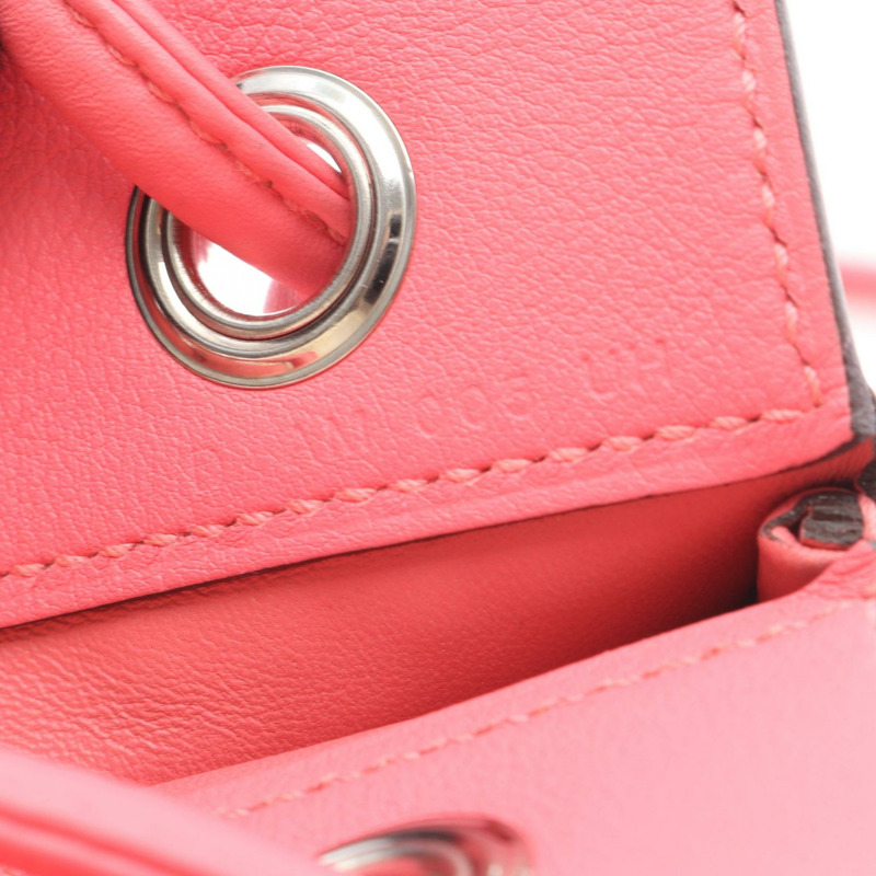 愛馬仕 Sac Aline 迷你肩斜背包 D Swift 皮革 玫瑰杜鵑色 二手-4