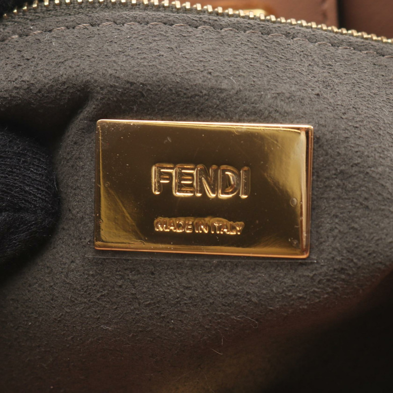 FENDI FF 托特小號肩斜背包 8BH367 粉紅皮革 二手 女士-3