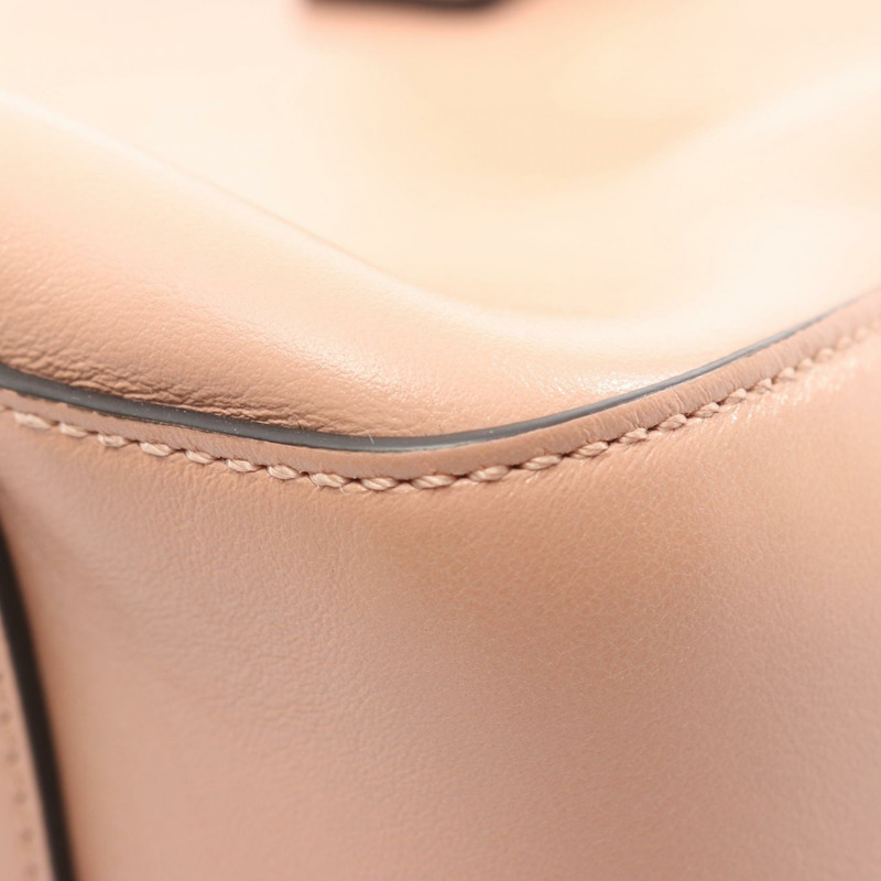 FENDI FF 托特小號肩斜背包 8BH367 粉紅皮革 二手 女士-4