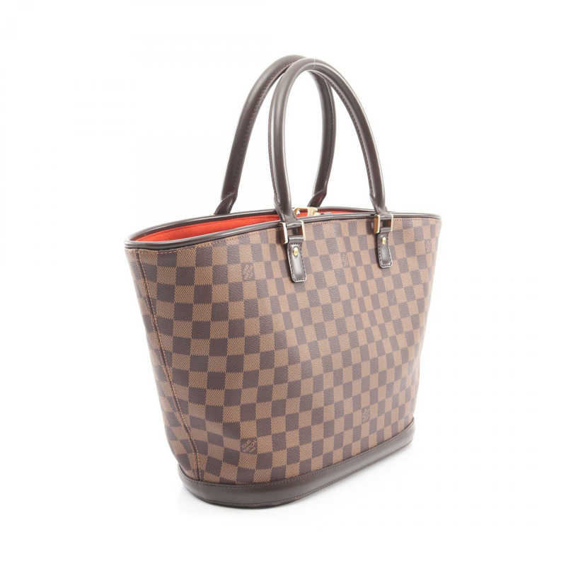 路易威登 Manosque GM 手提包 N51120 Damier 帆布皮革 Ebene 二手女式-1