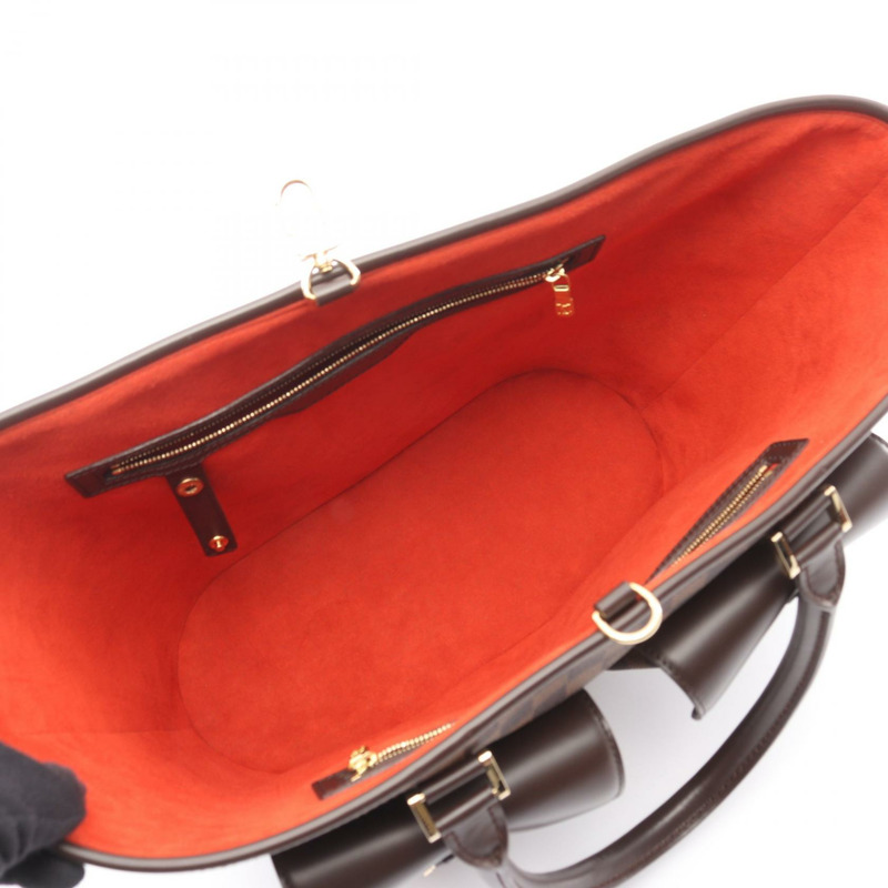 路易威登 Manosque GM 手提包 N51120 Damier 帆布皮革 Ebene 二手女式-2