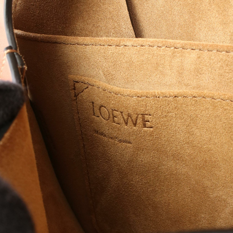 LOEWE Gate 小號單肩斜背包 A650T20 皮革棕色 二手 女士-3
