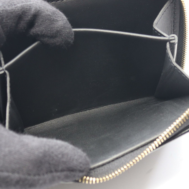 路易威登 Portefeuille Lou 雙折皮夾 M81599 Monogram 壓花黑色二手-5