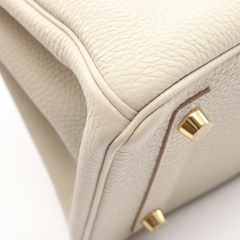 愛馬仕 Birkin 25 手提包 Togo 皮革 米色 Beton GHW 二手 女士 U-6