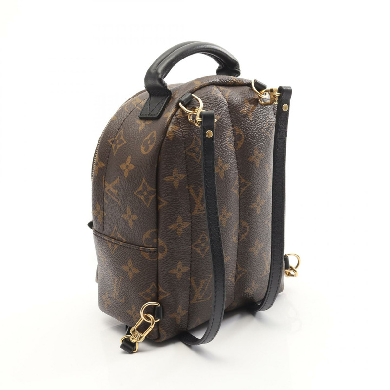 路易威登 Palm Springs 迷你雙肩包 M44873 Monogram 棕色黑色-1
