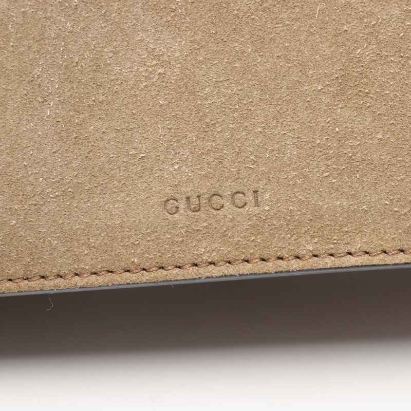 GUCCI Dionysus 鏈條單肩包 400249 麂皮米色 二手 女士-14