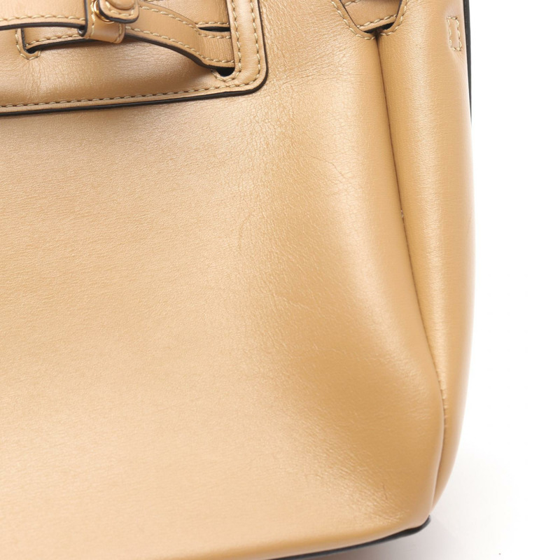 LOEWE LAZO MINI 肩背斜背包 皮革 米色 二手 女士-5