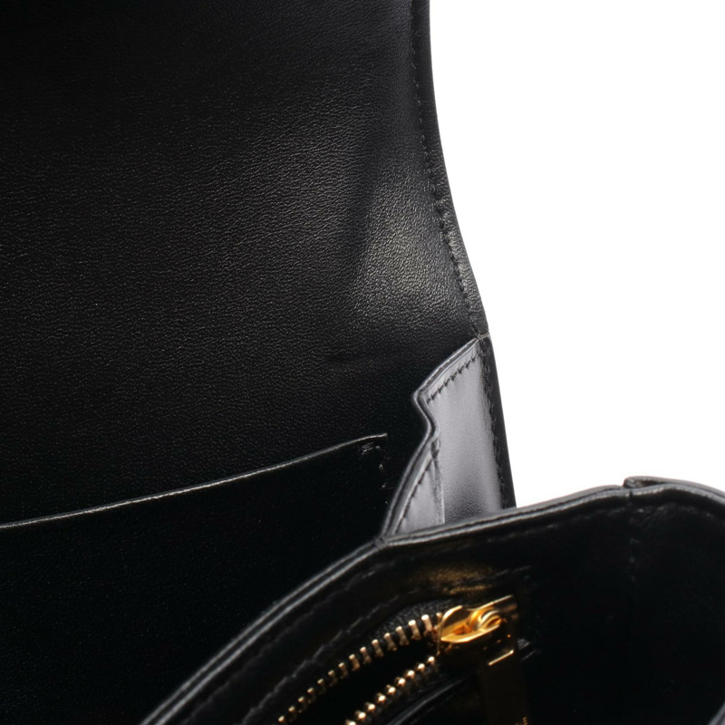 CELINE 經典 Triomphe 中型單肩斜背包 187363 黑色皮革 二手-5