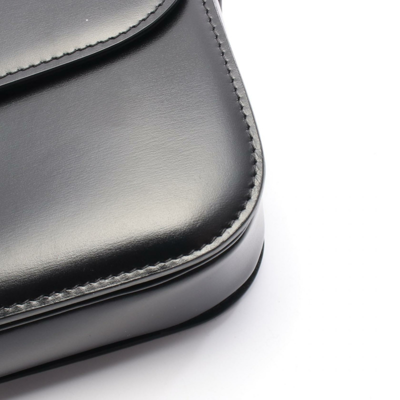 CELINE 經典 Triomphe 中型單肩斜背包 187363 黑色皮革 二手-7