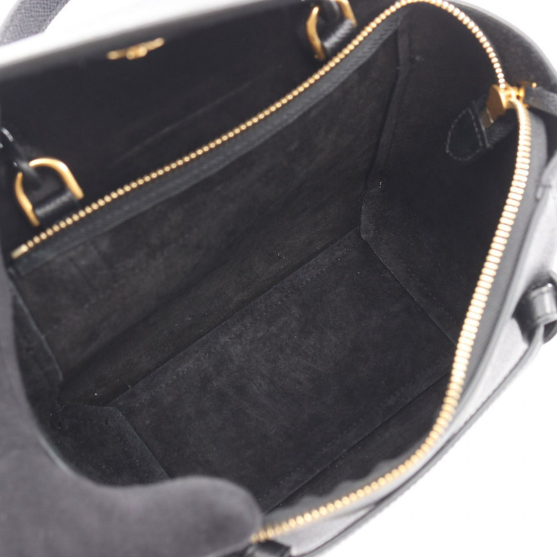 CELINE BELT BAG NANO 單肩手提包 189003 黑色皮革 二手 女士-2