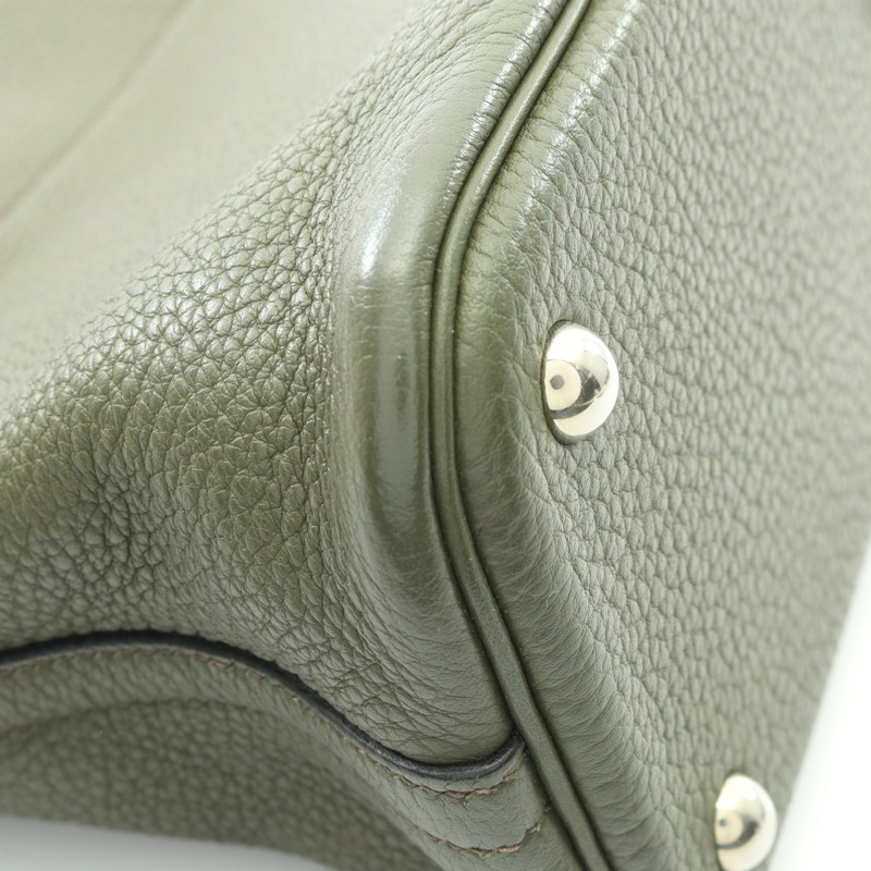 愛馬仕 Bolide31 單肩手提包,Clemence 皮革,卡其綠/橄欖綠,二手,大號,帶五金配件-7