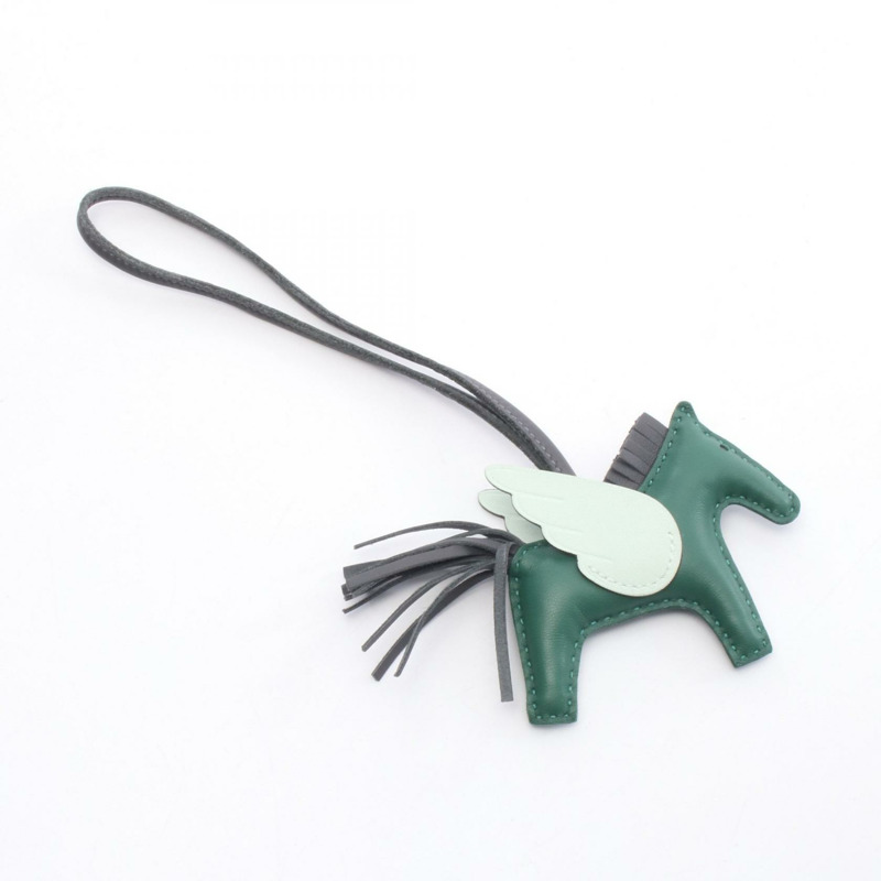 愛馬仕 Rodeo Pegasus PM 包飾,Agneau milo Swift 皮革,綠色/黑色,二手-1