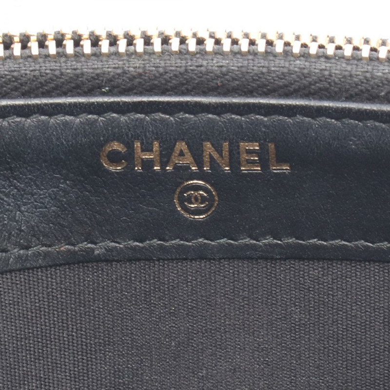香奈兒 Boy Chanel Chevron 鏈條單肩包，黑色皮革，二手女款，金色五金，WOC-3