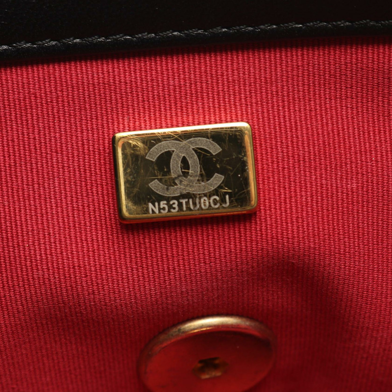 香奈兒 19 dix-neuf Matelasse 鏈條肩背包 AS1160 羊皮 黑色 二手-4