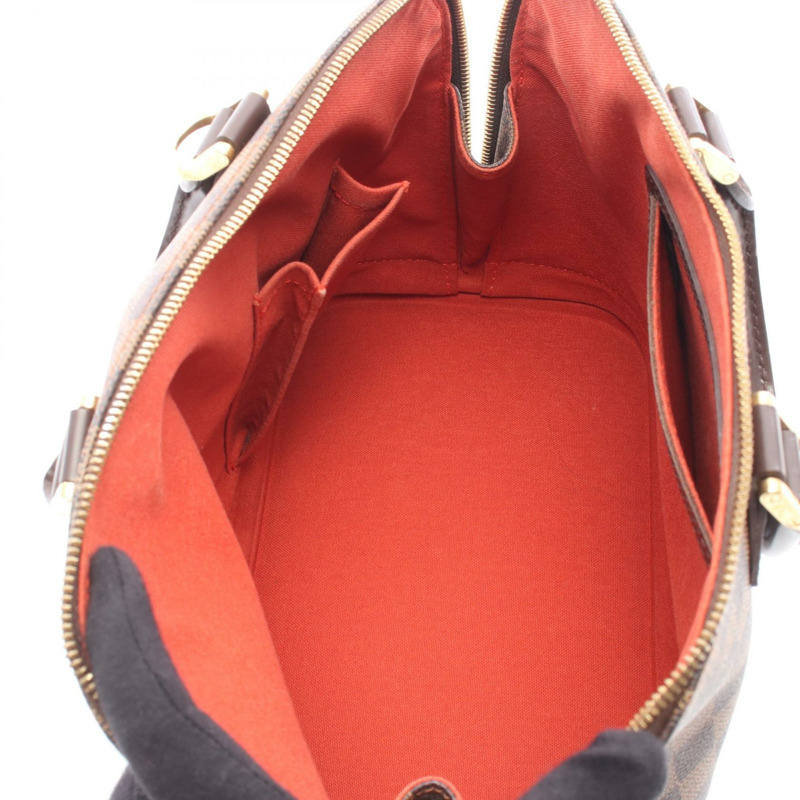 路易威登 Alma 拉鍊手提包 N51131 Damier 皮革 棕色 Ebene 二手女士-2