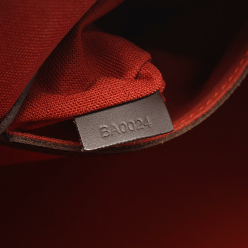 路易威登 Alma 拉鍊手提包 N51131 Damier 皮革 棕色 Ebene 二手女士-4