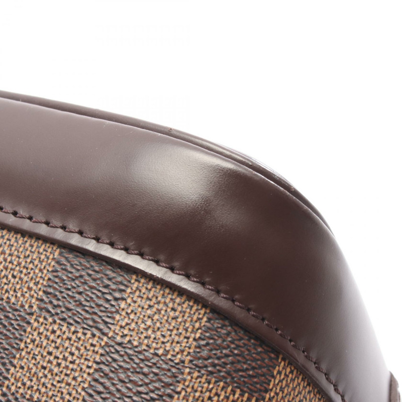 路易威登 Alma 拉鍊手提包 N51131 Damier 皮革 棕色 Ebene 二手女士-5