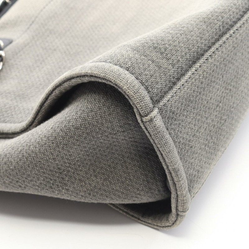 香奈兒 Deauville 鏈條手提單肩包 A67001 牛仔皮革 灰色 黑色 二手 CC-6