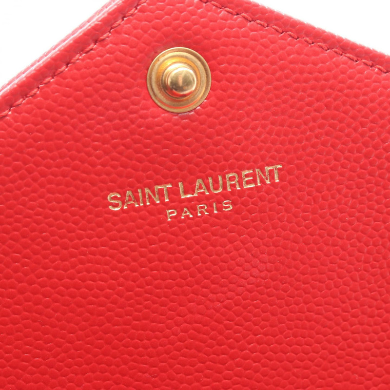 SAINT LAURENT PARIS Cassandra 信封鏈條斜背包 857605 紅色-3