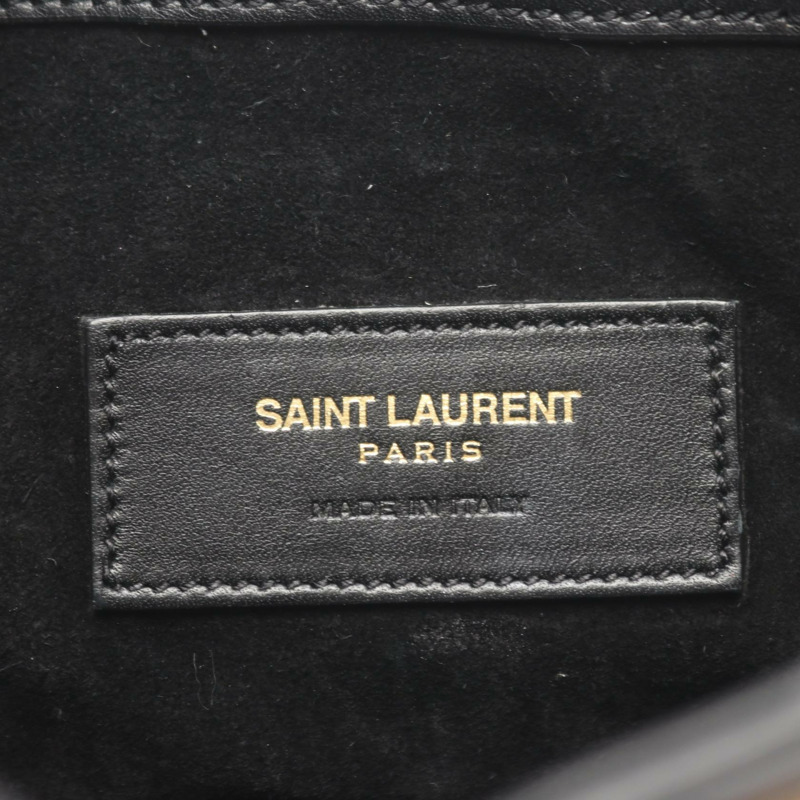 SAINT LAURENT PARIS Emmanuelle 肩斜背包 340240 皮革 BK 二手-3
