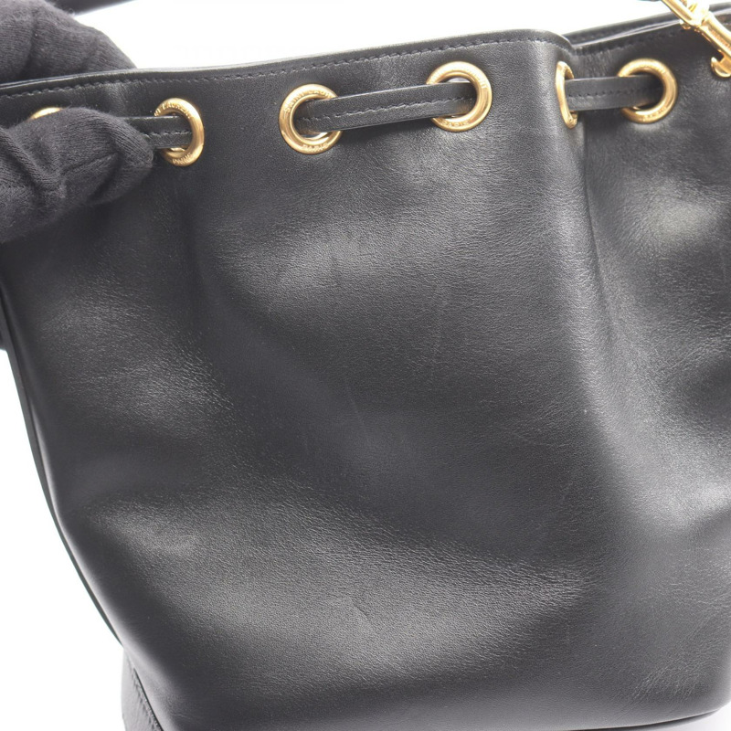 SAINT LAURENT PARIS Emmanuelle 肩斜背包 340240 皮革 BK 二手-6