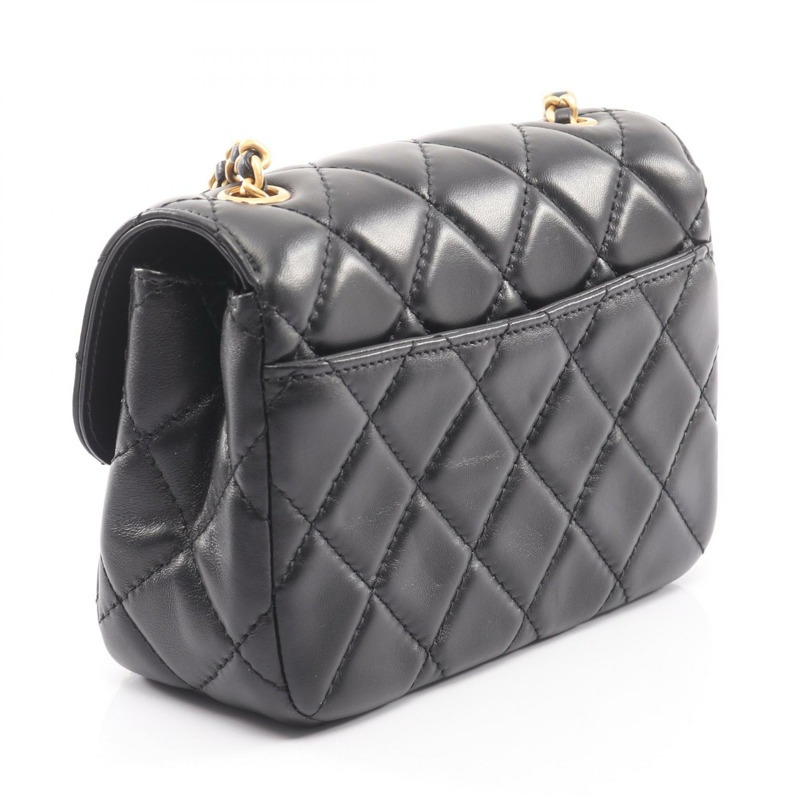 香奈兒 (CHANEL) 絎縫鏈條單背包 AS5026 羊皮 黑色 二手 金色五金 CC-1
