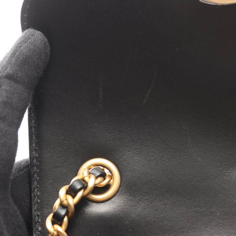 香奈兒 (CHANEL) 絎縫鏈條單背包 AS5026 羊皮 黑色 二手 金色五金 CC-6