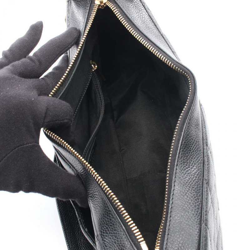 香奈兒 (CHANEL) Matelasse 鏈條肩背包 A20993 小牛皮 黑色 二手 金色五金 女士-2