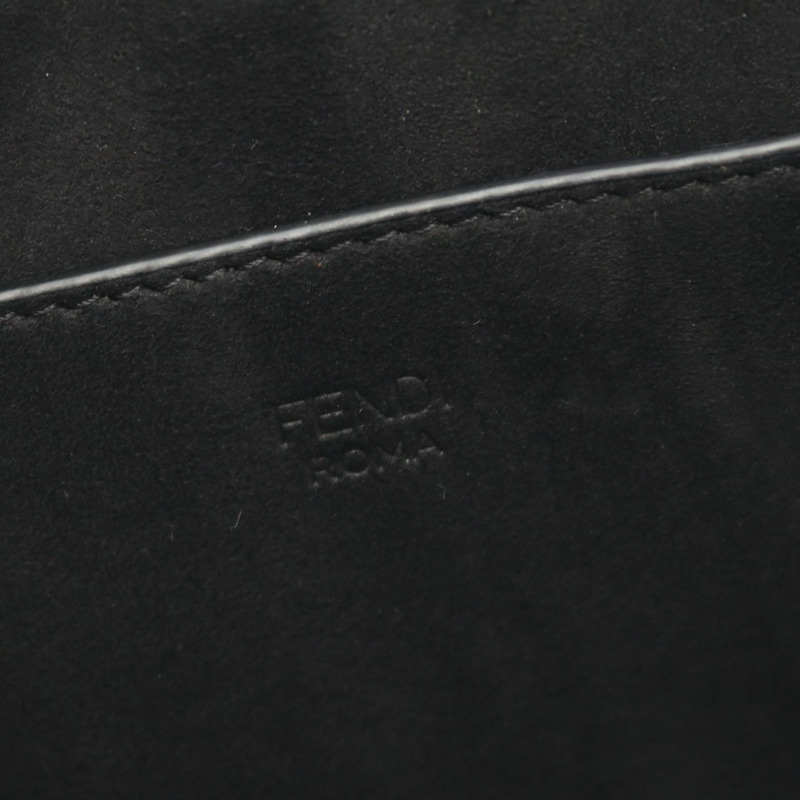 FENDI C'mon 中斜背包 8BT366 黑色皮革 二手 女士 GHW-3
