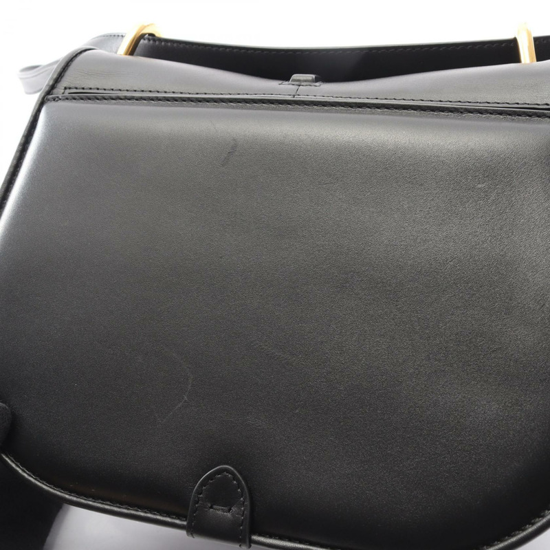 FENDI C'mon 中斜背包 8BT366 黑色皮革 二手 女士 GHW-6