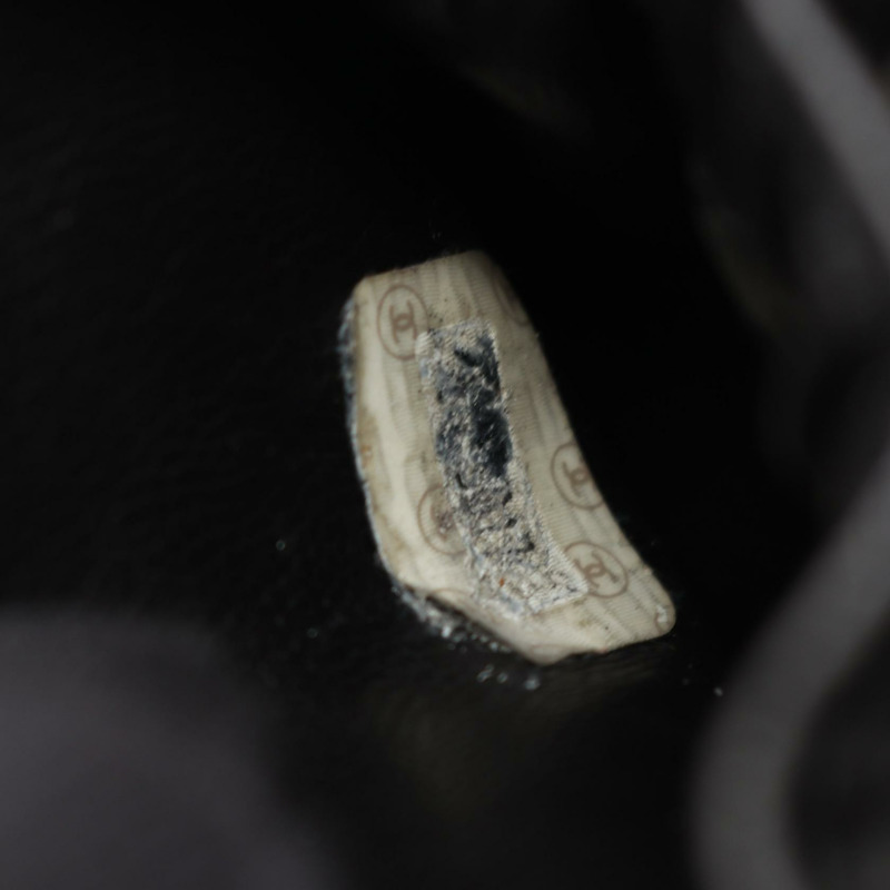 香奈兒 COCO 標誌化妝包 A01998 皮革 粒面小牛皮 黑色 金色五金 二手-4