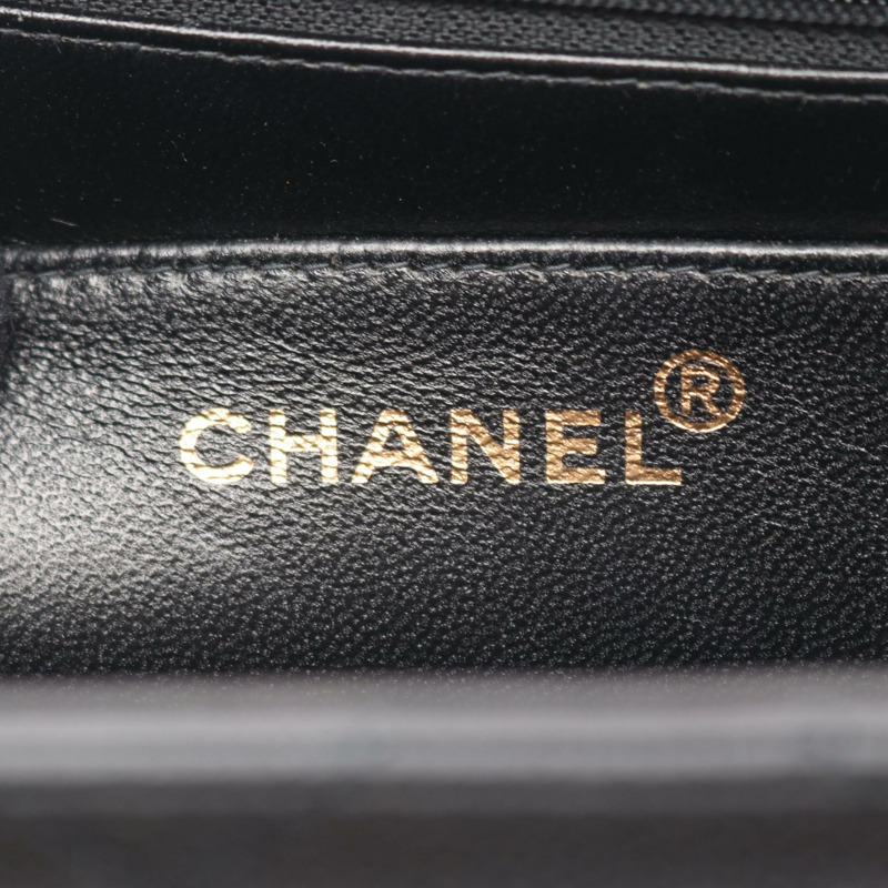 香奈兒 (CHANEL) Matelasse 單肩包,粒面小牛皮,黑色,金色五金,二手,女士 CC-3