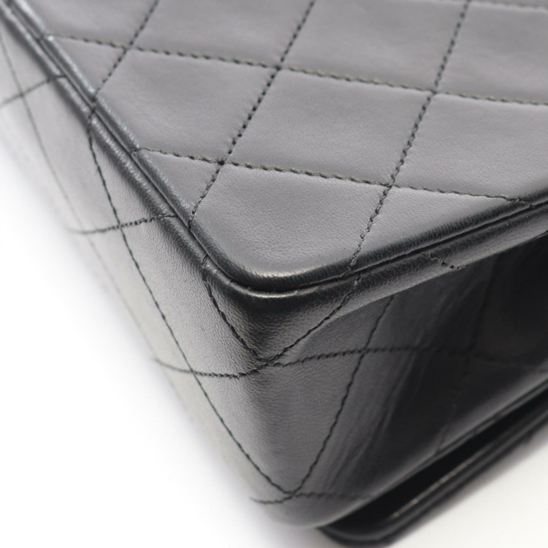 香奈兒迷你絎縫全翻蓋鏈條肩背斜背包 A03571 黑色 二手-7