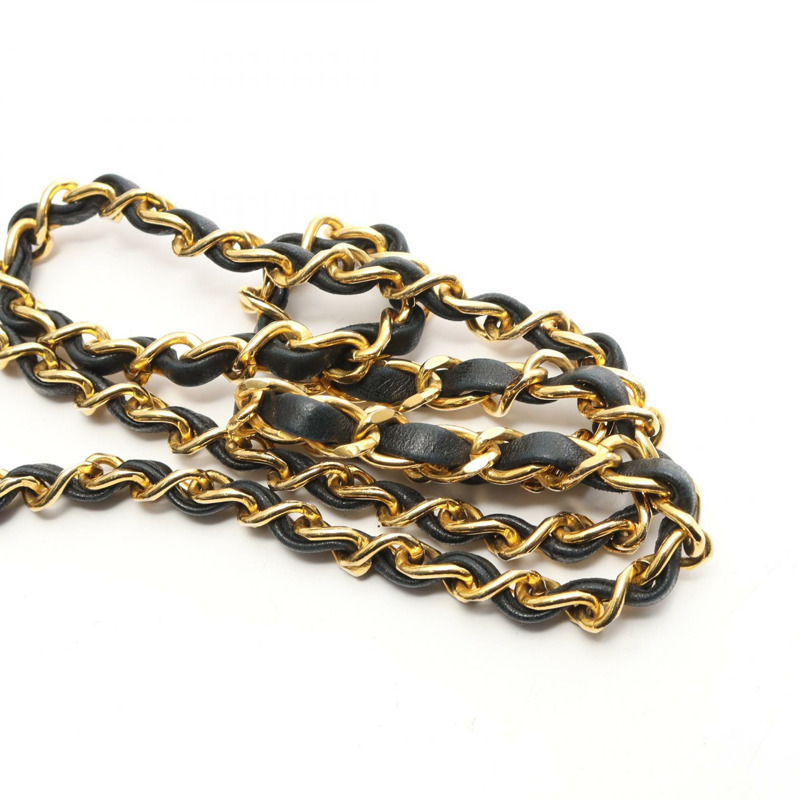 香奈兒 (CHANEL) 迷你絎縫全蓋肩背包 A03571 羊皮黑色 二手金色五金-11