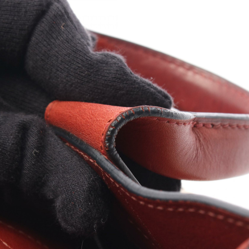 愛馬仕 Fourre-tout PM 手提包 F Toile H 皮革天然胭脂紅 SHW 二手-6