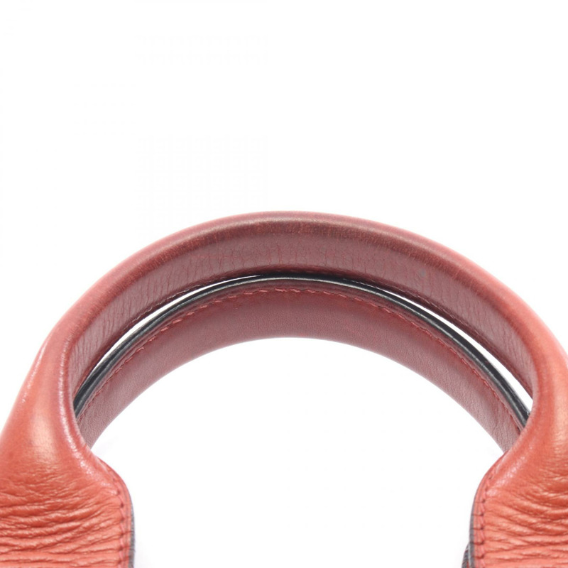 愛馬仕 Fourre-tout PM 手提包 F Toile H 皮革天然胭脂紅 SHW 二手-8