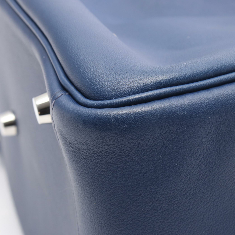 愛馬仕 Lindy 30 肩背包 T Swift 皮革 藍色藍寶石色 SHW 二手女士-5