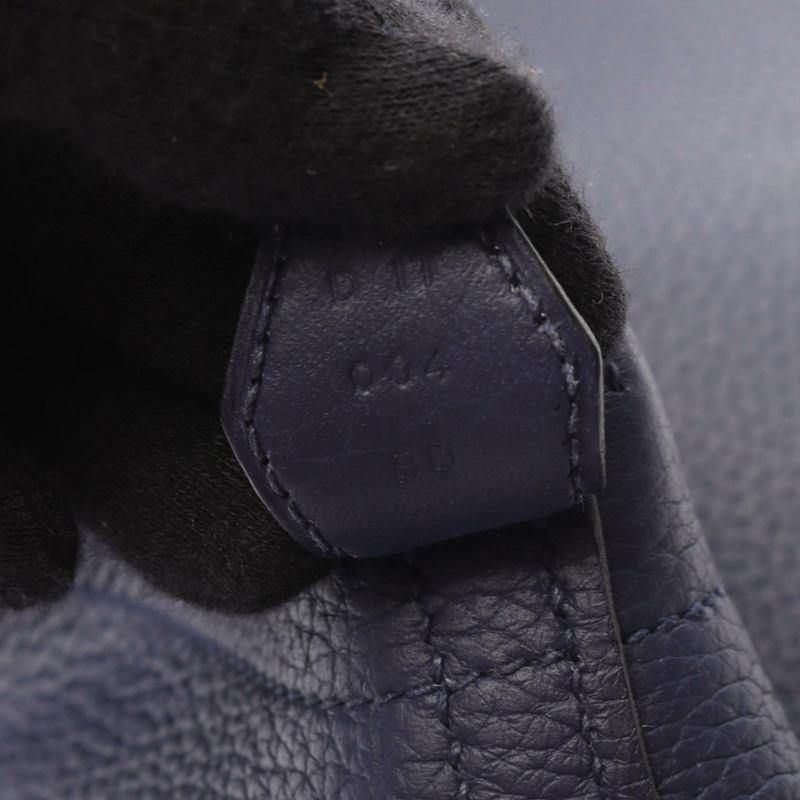 愛馬仕 Bolide 31 肩背包，D Clemence 皮革，藍色墨色，SHW 五金，二手女款-4