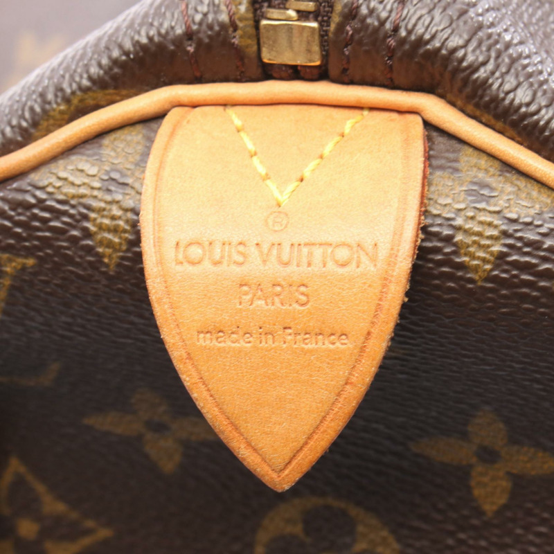 路易威登 Speedy 30 手提包 M41526 Monogram PVC 帆布皮革棕色二手 LV-3