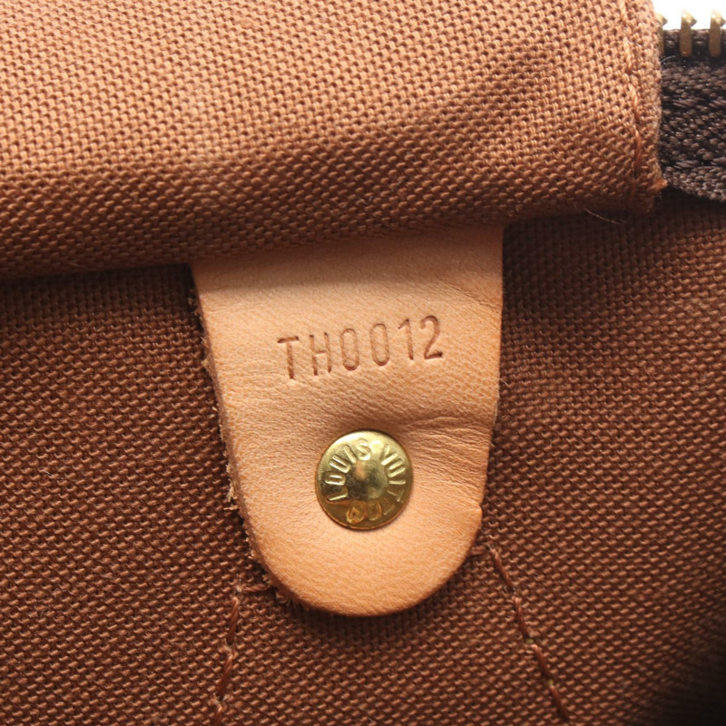 路易威登 Speedy 30 手提包 M41526 Monogram PVC 帆布皮革棕色二手 LV-4