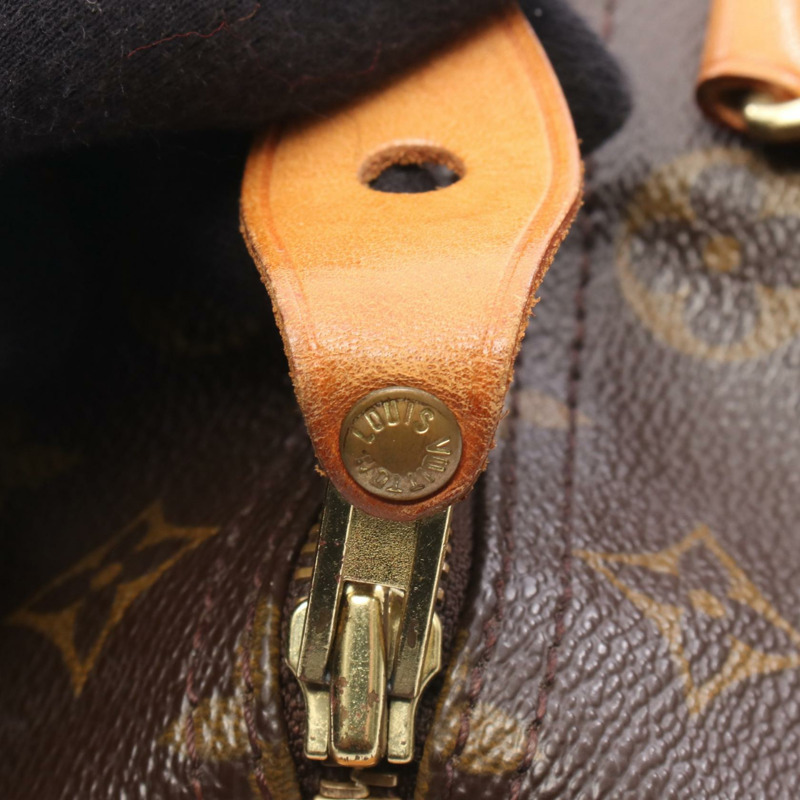 路易威登 Speedy 30 手提包 M41526 Monogram PVC 帆布皮革棕色二手 LV-8