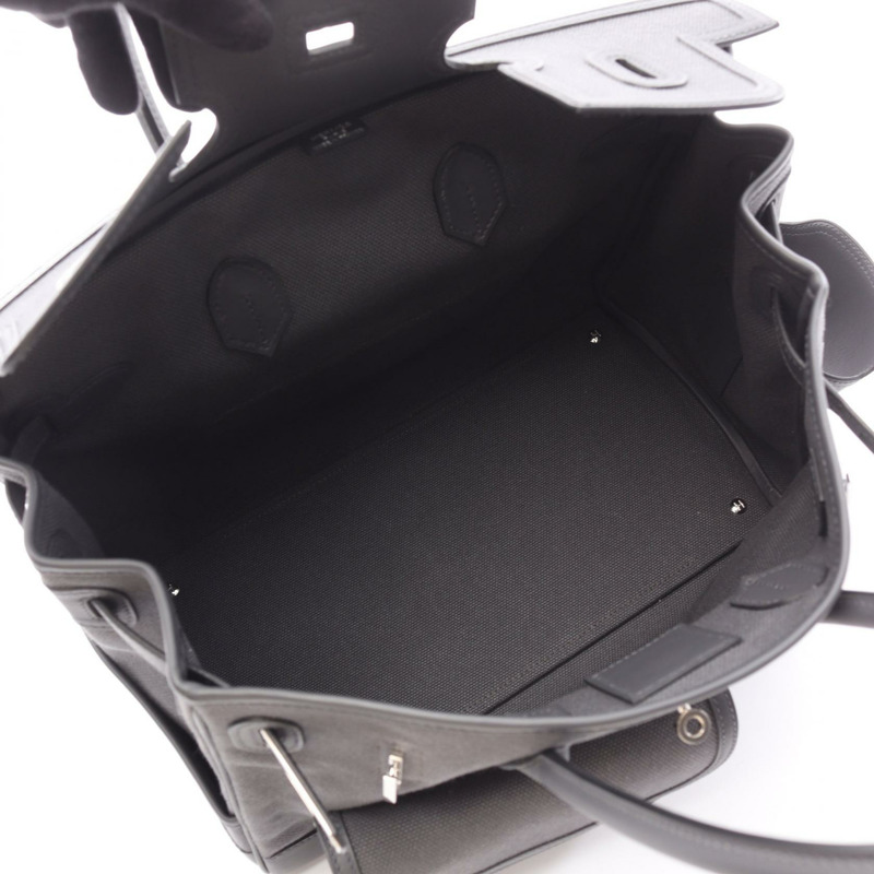 愛馬仕 Birkin Cargo 35 手提包 K Toile H Swift 皮革 灰色 霧色 SHW 二手-2