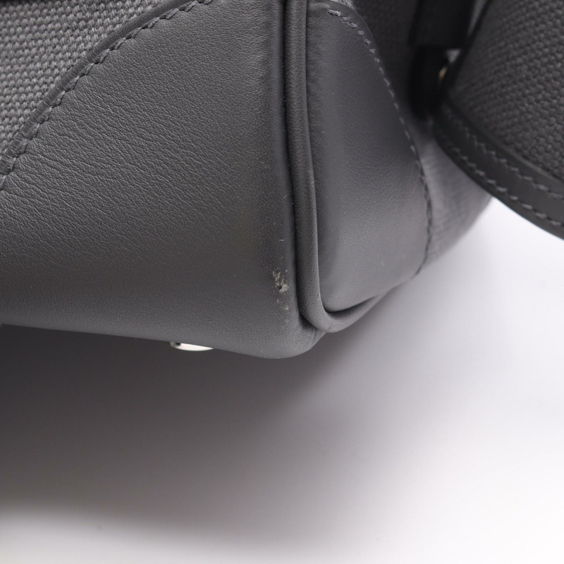 愛馬仕 Birkin Cargo 35 手提包 K Toile H Swift 皮革 灰色 霧色 SHW 二手-9